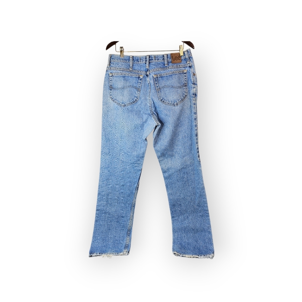 Vintage Lee Regular Fit Light Wash Jeans Mens 36x34 Straight Leg Denim - Picture 6 of 8